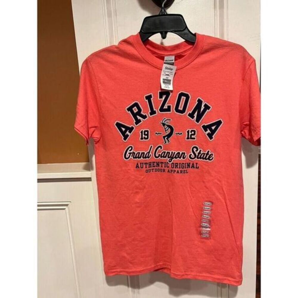 NEW Women's Arizona Grand Canyon state t- shirt by Gildan Size Small orange